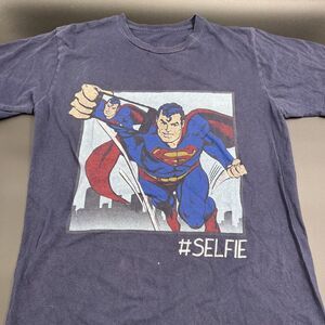 DC Comics Superman #Selfie T-Shirt‎ Blue Size Medium